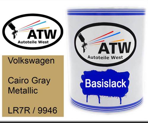 Volkswagen, Cairo Gray Metallic, LR7R / 9946: 1L Lackdose, von ATW Autoteile West.